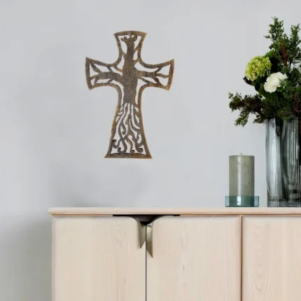 Decorative Jesus Christ Wall Cross For Home Decor (23X1.75X30) cm