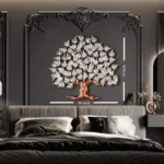 Iron White Peepal Leaf Tree Wall Art Hanging & Decorative Mounted Art Sculpture for Home Decor/Living Room/Bed Room - Image 2