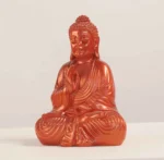 Meditating Buddha Idols for Home Decor Ashirwad Mudra Honey Red Small Size Office Desk Table Outdoor Resin Statues L W H ( 14*8*19) cm - Image 2