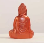Meditating Buddha Idols for Home Decor Ashirwad Mudra Honey Red Small Size Office Desk Table Outdoor Resin Statues L W H ( 14*8*19) cm - Image 3