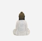 Meditating Buddha Idols for Home Decor Ashirwad Mudra Black White Shading Small Size Office Desk Table Outdoor Resin Statues L W H ( 14*8*19) cm - Image 3