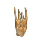 Handmade Resin Female Hand Statue Beauty Pearl Gold Hand Face Statue For Home Decor 20X22X40 cm - Image 3