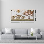 Metal Iron Forest Elephant Faimly Decorative Wall Art/Sculpture for Home Living Room/Bedroom/Office - Image 2