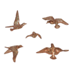 Decorative Birds Wall Decor Wall Hangings Bird Wall Art Gold Finish Rose Gold For Living Room Flying Birds Wall Art Set Of 5 - Image 2