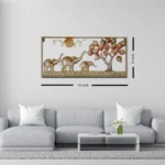 Metal Iron Forest Elephant Faimly Decorative Wall Art/Sculpture for Home Living Room/Bedroom/Office - Image 2