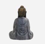 Meditating Buddha Idols for Home Decor Ashirwad Mudra Black Gray Shading Small Size Office Desk Table Outdoor Resin Statues L W H ( 14*8*19) cm - Image 3