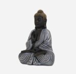 Meditating Buddha Idols for Home Decor Ashirwad Mudra Black Gray Shading Small Size Office Desk Table Outdoor Resin Statues L W H ( 14*8*19) cm - Image 2