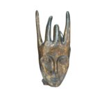 Handmade Resin Female Hand Statue Beauty Silver Gray Hand Face Statue For Home Decor 20X22X40 cm - Image 2