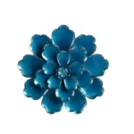 Vintage Blue Flower Metal Wall Art Frame, Wall Hangings for Home Decoration, Wall Sculpture for Living Room, Wall Hanging Decorative Items for Bedroom - Image 3