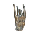 Handmade Resin Female Hand Statue Beauty Silver Gray Hand Face Statue For Home Decor 20X22X40 cm - Image 3