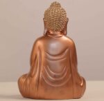 Meditating Buddha Idols for Home Decor Ashirwad Mudra Rose Gold Small Size Office Desk Table Outdoor Resin Statues L W H ( 14*8*19) cm - Image 4