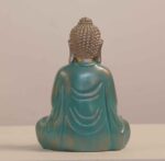 Meditating Buddha Idols for Home Decor Ashirwad Mudra Rose Firozi Small Size Office Desk Table Outdoor Resin Statues L W H ( 14*8*19) cm - Image 2