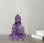 Meditating Buddha Idols for Home Decor Ashirwad Mudra Honey Purple Small Size Office Desk Table Outdoor Resin Statues L W H ( 14*8*19) cm - Image 2