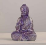 Meditating Buddha Idols for Home Decor Ashirwad Mudra Honey Purple Small Size Office Desk Table Outdoor Resin Statues L W H ( 14*8*19) cm - Image 3