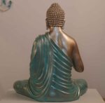 Meditating Buddha Idols for Home Decor Ashirwad Mudra Firozi Big Size Office Desk Table Outdoor Resin Statues L W H ( 47*33*54) cm - Image 2