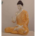 Meditating Buddha Idols for Home Decor Ashirwad Mudra Gold White Big Size Office Desk Table Outdoor Resin Statues L W H ( 47*33*54) cm - Image 3