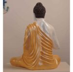 Meditating Buddha Idols for Home Decor Ashirwad Mudra Gold White Big Size Office Desk Table Outdoor Resin Statues L W H ( 47*33*54) cm - Image 4