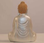 Meditating Buddha Idols for Home Decor Ashirwad Mudra Pearl White Shading Small Size Office Desk Table Outdoor Resin Statues L W H ( 14*8*19) cm - Image 4