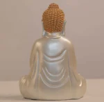 Meditating Buddha Idols for Home Decor Ashirwad Mudra Pearl White Shading Small Size Office Desk Table Outdoor Resin Statues L W H ( 14*8*19) cm - Image 4