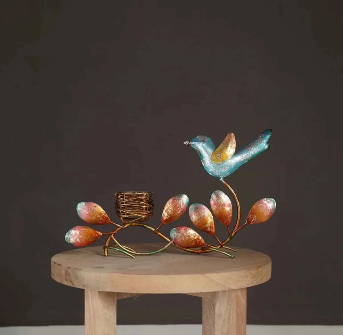71_6_11zon (1) Bird on Branch Candle Holder Home Decor - Image 1