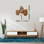 3 Copper Peepal Leaf Wall Art Decorative Wall Plate,Wall Decor Plates for Home & Office Decoration - Image 2