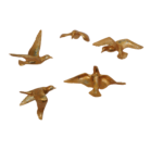 Decorative Birds Wall Decor Wall Hangings Bird Wall Art Gold Finish Pearl Gold For Living Room Flying Birds Wall Art Set Of 5 - Image 3