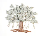 Iron White Peepal Leaf Tree Wall Art Hanging & Decorative Mounted Art Sculpture for Home Decor/Living Room/Bed Room - Image 3
