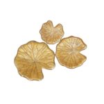 Gold Lotus Leaf Wall Art Decorative Wall Plate,Wall Decor Plates for Home & Office Decoration - Image 3