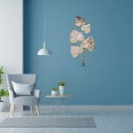 5 Pearl White Peepal Wall Art Decorative Wall Plate,Wall Decor Plates for Home & Office Decoration