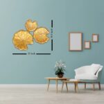 Gold Lotus Leaf Wall Art Decorative Wall Plate,Wall Decor Plates for Home & Office Decoration - Image 2