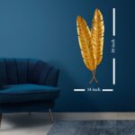 Golden Banana Leaf Wall Art Decorative Wall Plate,Wall Decor Plates for Home & Office Decoration - Image 2