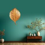 Golden Designer Leaf Wall Art Decorative Wall Plate,Wall Decor Plates for Home & Office Decoration