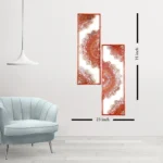 Mandala Wall Hanging Art of Metal Copper Mandala Frame Set Of Two for Living Room, Hall, Guest Room - Image 3