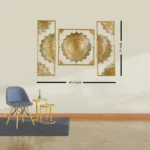 Mandala Wall Hanging Art of Metal Material and Gold Color for Living Room, Hall, Guest Room - Image 2