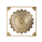 Mandala Wall Hanging Art of Metal Material and Golden Mandala Color Frame Square for Living Room, Hall, Guest Room - Image 2