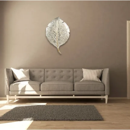 Pearl White Designer Leaf Wall Art Decorative Wall Plate,Wall Decor Plates for Home & Office Decoration