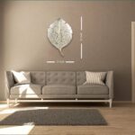 Pearl White Designer Leaf Wall Art Decorative Wall Plate,Wall Decor Plates for Home & Office Decoration - Image 2
