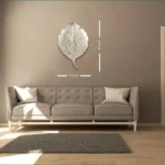 Pearl White Designer Leaf Wall Art Decorative Wall Plate,Wall Decor Plates for Home & Office Decoration - Image 2
