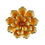 Vintage Orange Flower Metal Wall Art Frame, Wall Hangings for Home Decoration, Wall Sculpture for Living Room, Wall Hanging Decorative Items for Bedroom - Image 2