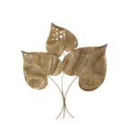 3 Gold Peepal Leaf Art Decorative Wall Plate,Wall Decor Plates for Home & Office Decoration - Image 3
