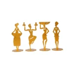 Dancing Lady Metal Wall Art | Tribal African Wall Art Set For Home Décor | Ideal for Living Room, Bedroom, Home & Office Interior - Image 2