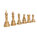 Chess Pieces Statue Sculpture Gold for Home Decor | Office Decor | Table Decoration Set of 6 - Image 2