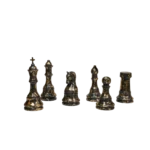 Chess Pieces Statue Sculpture Black for Home Decor | Office Decor | Table Decoration Set of 6 - Image 3