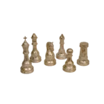 Chess Pieces Statue Sculpture Peral White for Home Decor | Office Decor | Table Decoration Set of 6 - Image 3