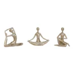Yoga Lady Figurines Set of 3 Peral White – Modern Resin Meditation & Exercise Sculptures for Home Décor – Women Yoga Poses Showpieces for Living Room, Office, Bedroom & Tabletop - Image 2