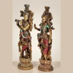 Radha Krishna Jugal Jodi Idol | Radhey Shyam Murti for Home Decor, Pooja Room, Temple | Lord Krishna Decorative Showpiece | Spiritual Gift for Housewarming & Festivals - Image 5