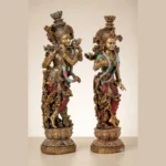 Radha Krishna Jugal Jodi Idol | Radhey Shyam Murti for Home Decor, Pooja Room, Temple | Lord Krishna Decorative Showpiece | Spiritual Gift for Housewarming & Festivals - Image 4