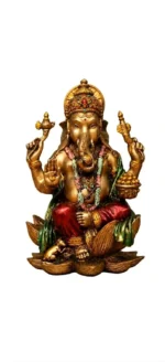 Laxmi Ganesh Ji Statue in Resin | Lakshmi Ganesha Murti for Home Temple, Diwali Pooja, Mandir Decoration | Hindu Religious Idol for Home Decor, Festive Gifting - Image 4
